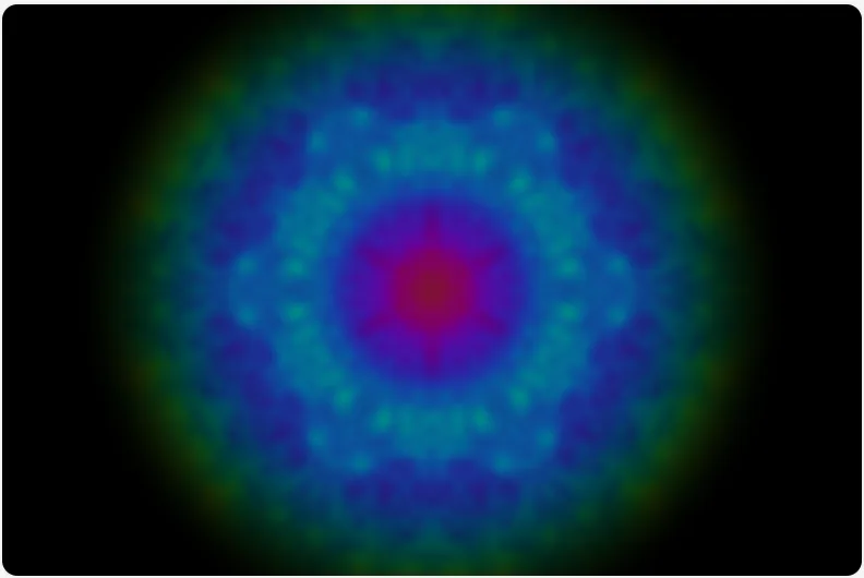 Kaleidoscope shader, written in TypeScript and compiled by TypeShade, rendered at build time.
