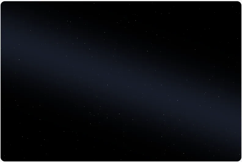 Starfield shader, written in TypeScript and compiled by TypeShade, rendered at build time.